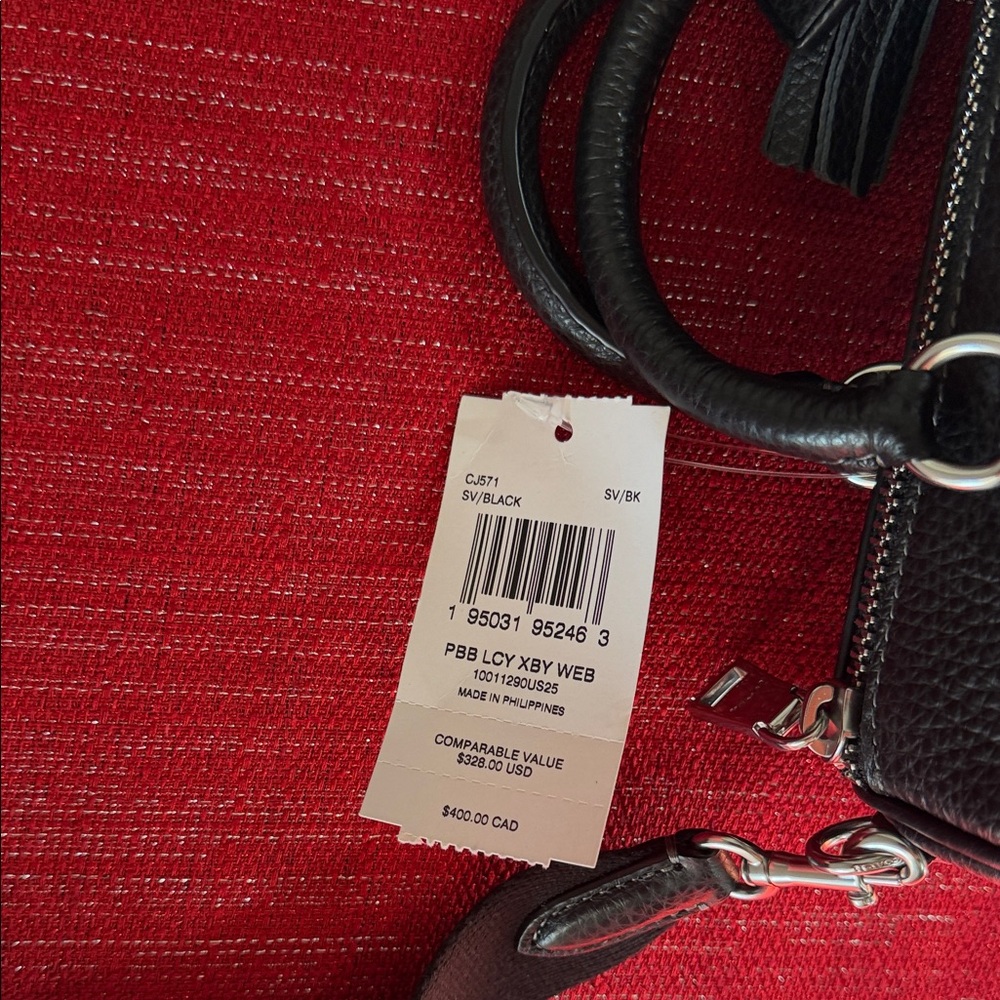 Coach Black Leather Handbag with Strap - Picture 3 of 3